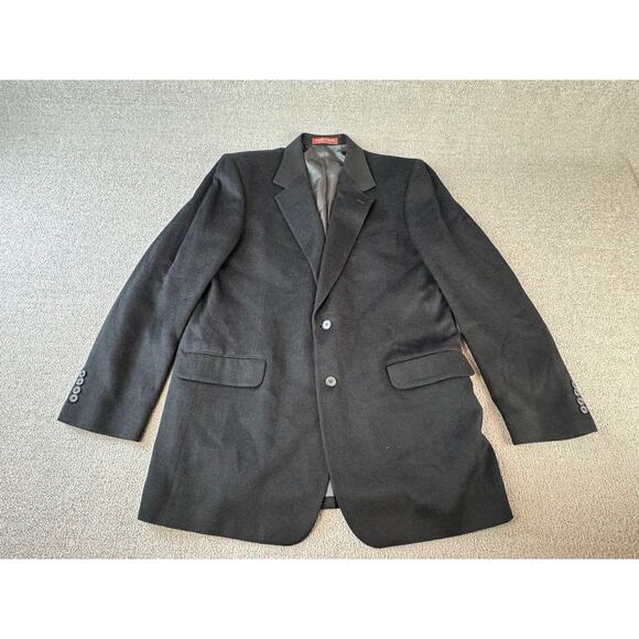 Nordstrom Loro Piana Blazer Black Camel Hair 44 E-XL